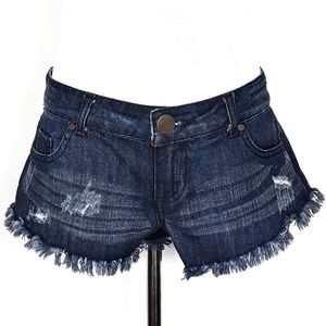 O'Neill Blue Distressed Cut Off Shorts Size 3